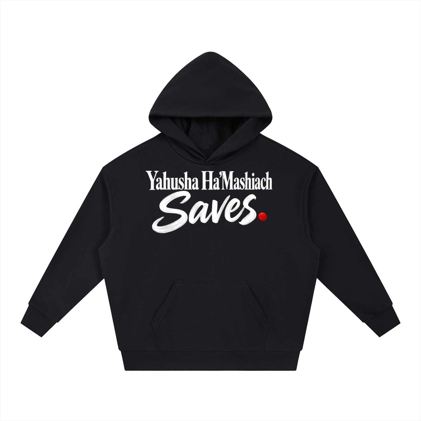 Yahusha Saves Boxy Heavyweight Drop-Shoulder Hoodie